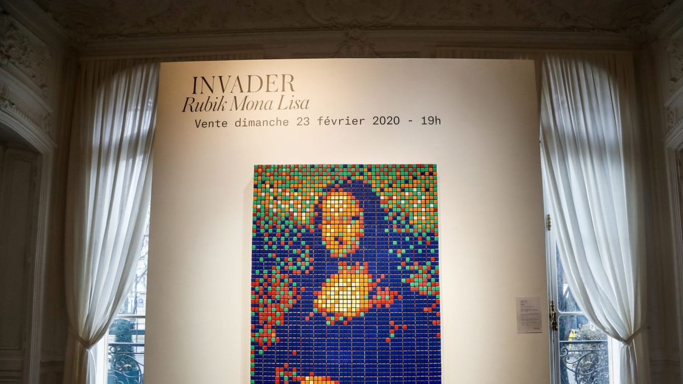 Jóval a becsült ár fölött kelt el a Rubik-kockákból kirakott Mona Lisa