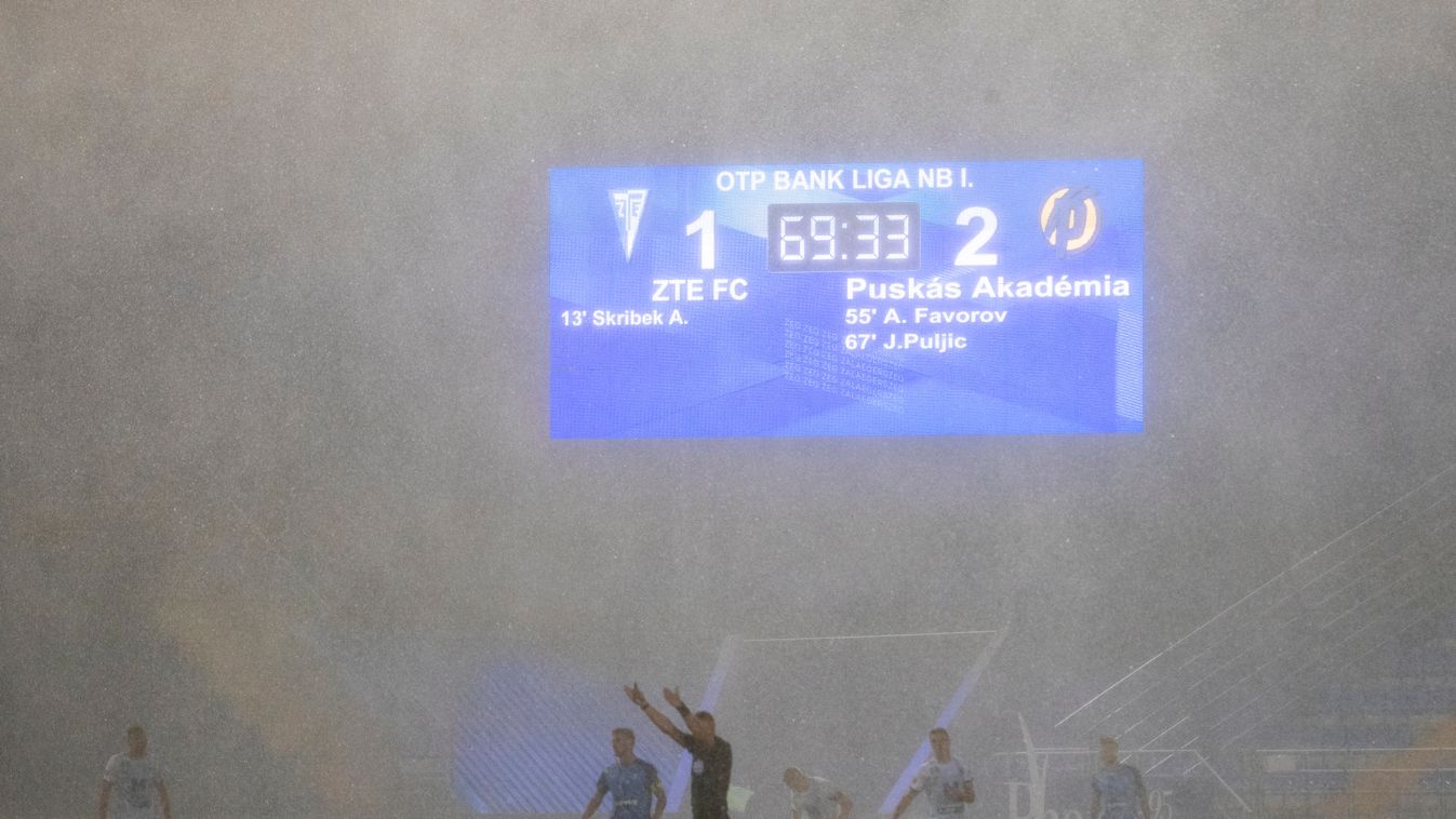 Félbeszakadt és nem folytatódik a ZTE-Puskás Akadémia mérkőzés