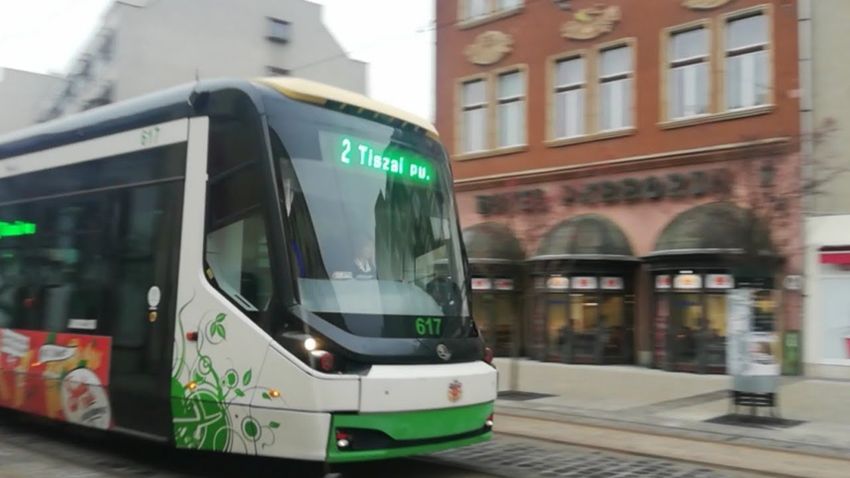 Trams on the main street of Miskolc changed to the pace of a leopard