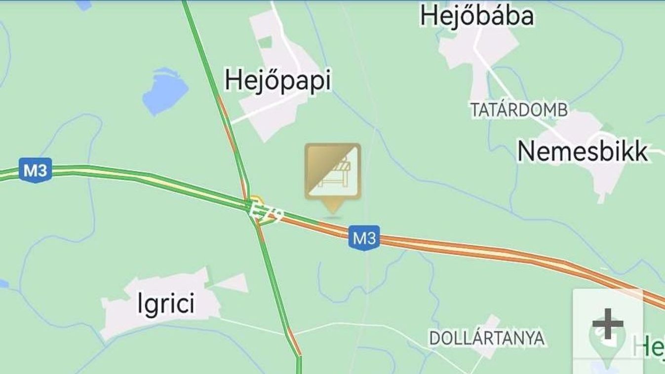 Félpályás útzár az M3-ason Hejőpapinál baleset miatt