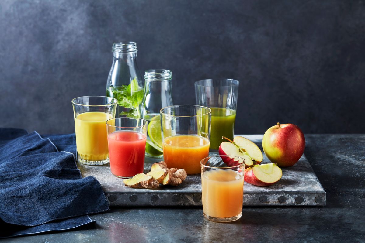 Selection of Healthy Fruit Juices