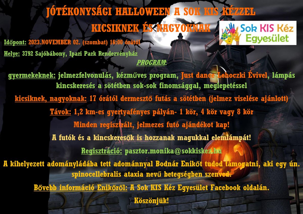 Hétvégi programajánló: jótékonysági Halloween futás Sajóbábonyban