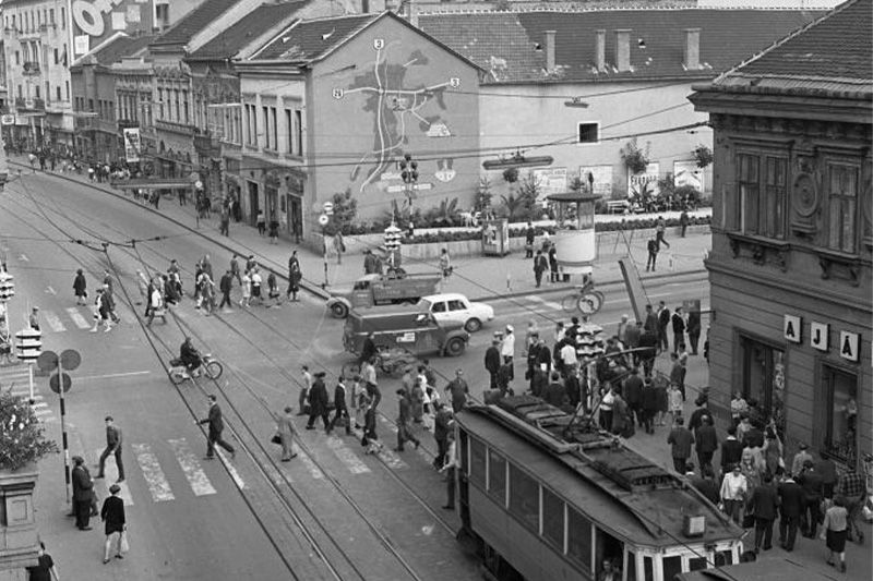 Miskolc, Miskolc húsz év múlva, fortepan, miskolc belvárosa, sétálóutca, bükk városa