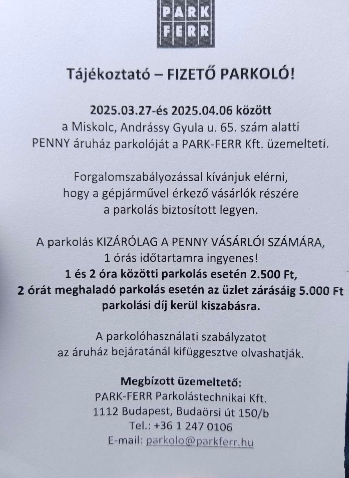 parkolás