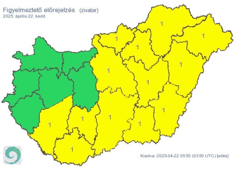 időjárás Borsod elsőfokú figyelmeztetés