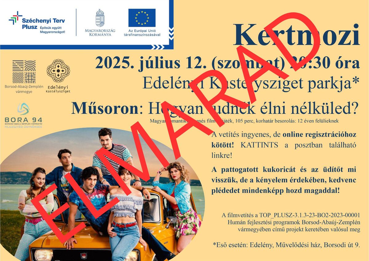 mozivetítés Edelényi Kastélysziget edelényi kastély film