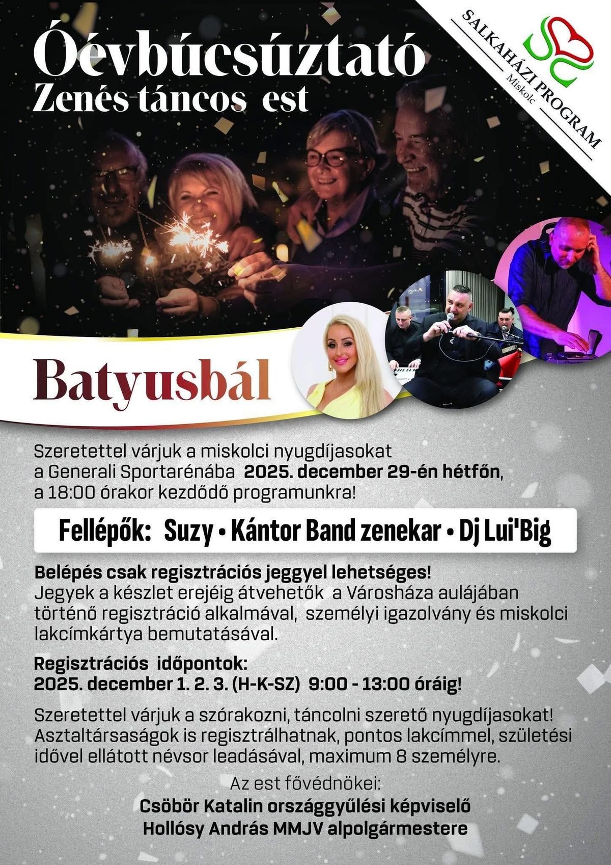 Miskolc szilveszteri programja nyugdíjasoknak